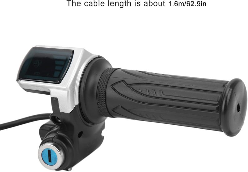 Espusta 48V Half Twist Throttle, Electric Bike Throttle with LED Display Grip Lock Key Set for Ebike Motorcycle Scooter - Image 5